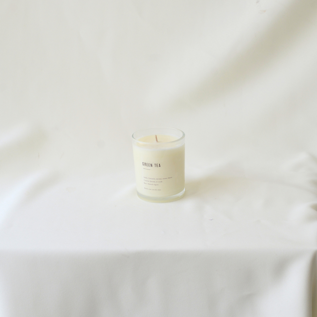 Green Tea Vela Tarro 7 oz